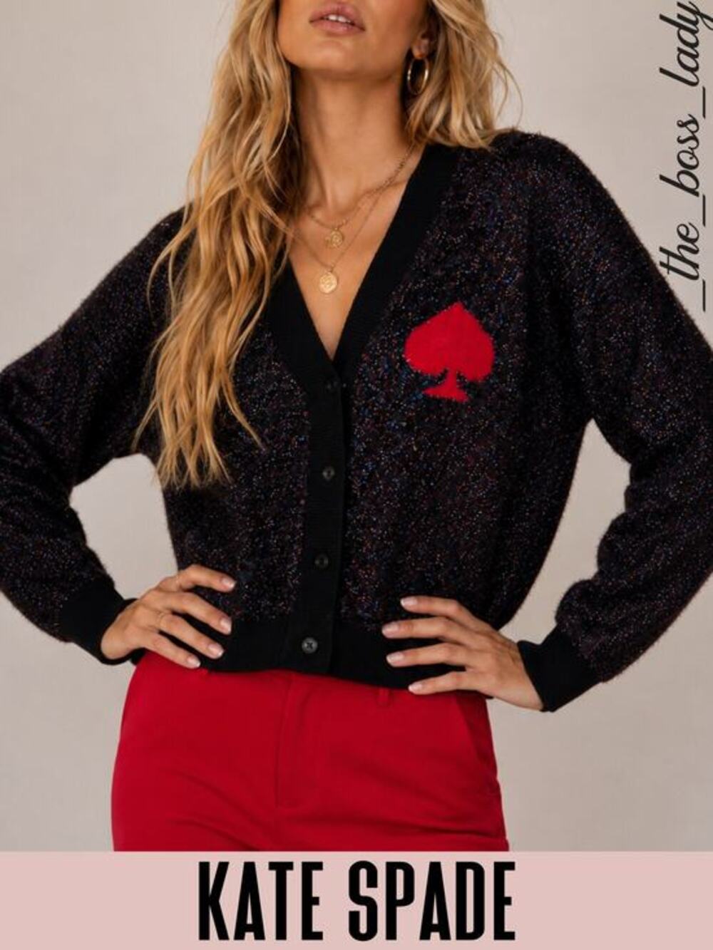 Kate Spade cardigan sweater fuzzy sparkle cozy warm metallic XS